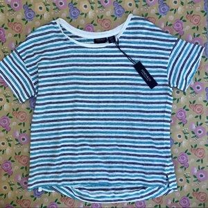 Sold. NWT Jones NY Blue Striped Tee